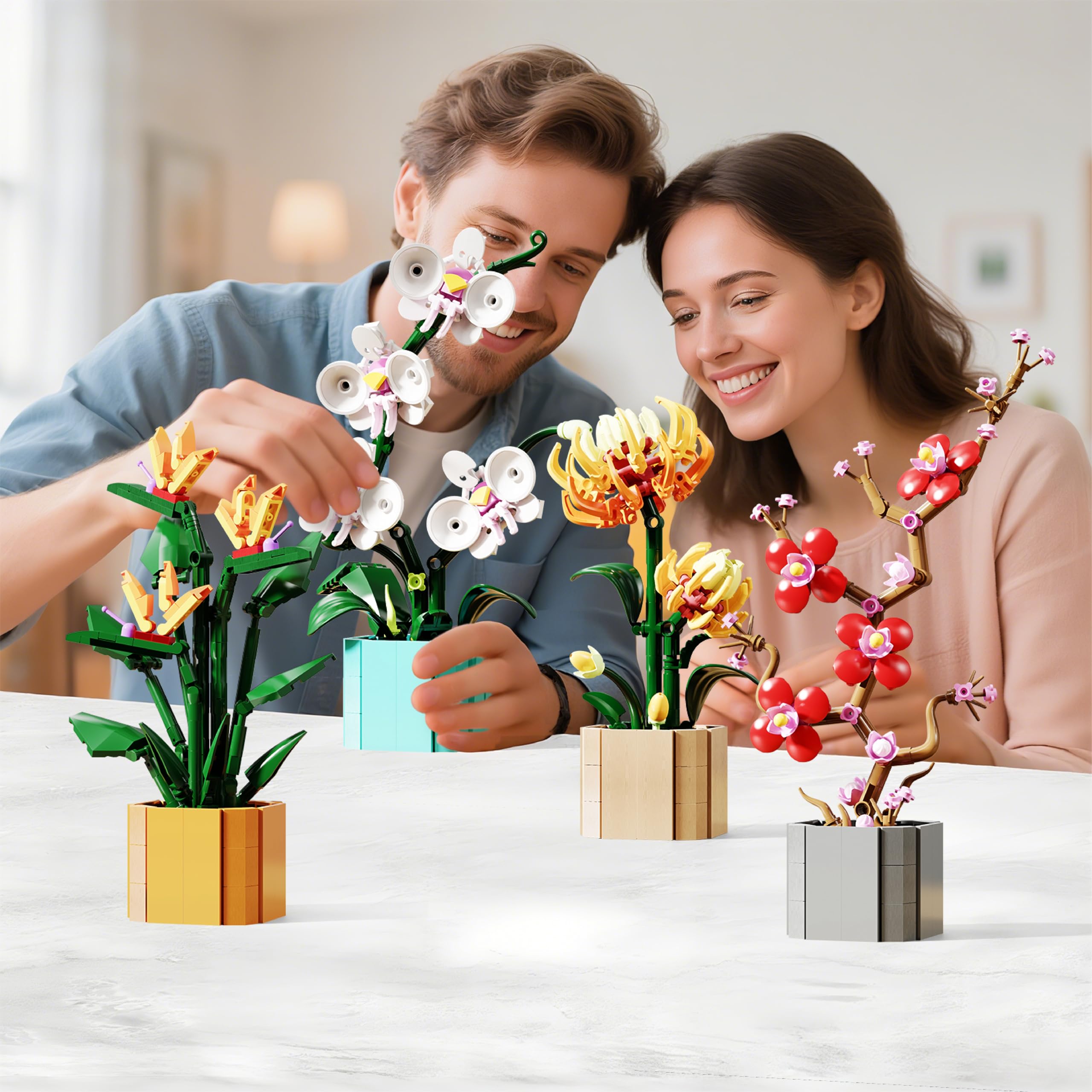 BRICK HAMBURG orchid bouquet piece demonstrates elegant craftsmanship for refined office décor
