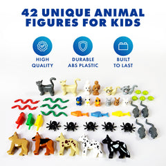 Brick Loot wild and domestic animals in a compact set for classroom use