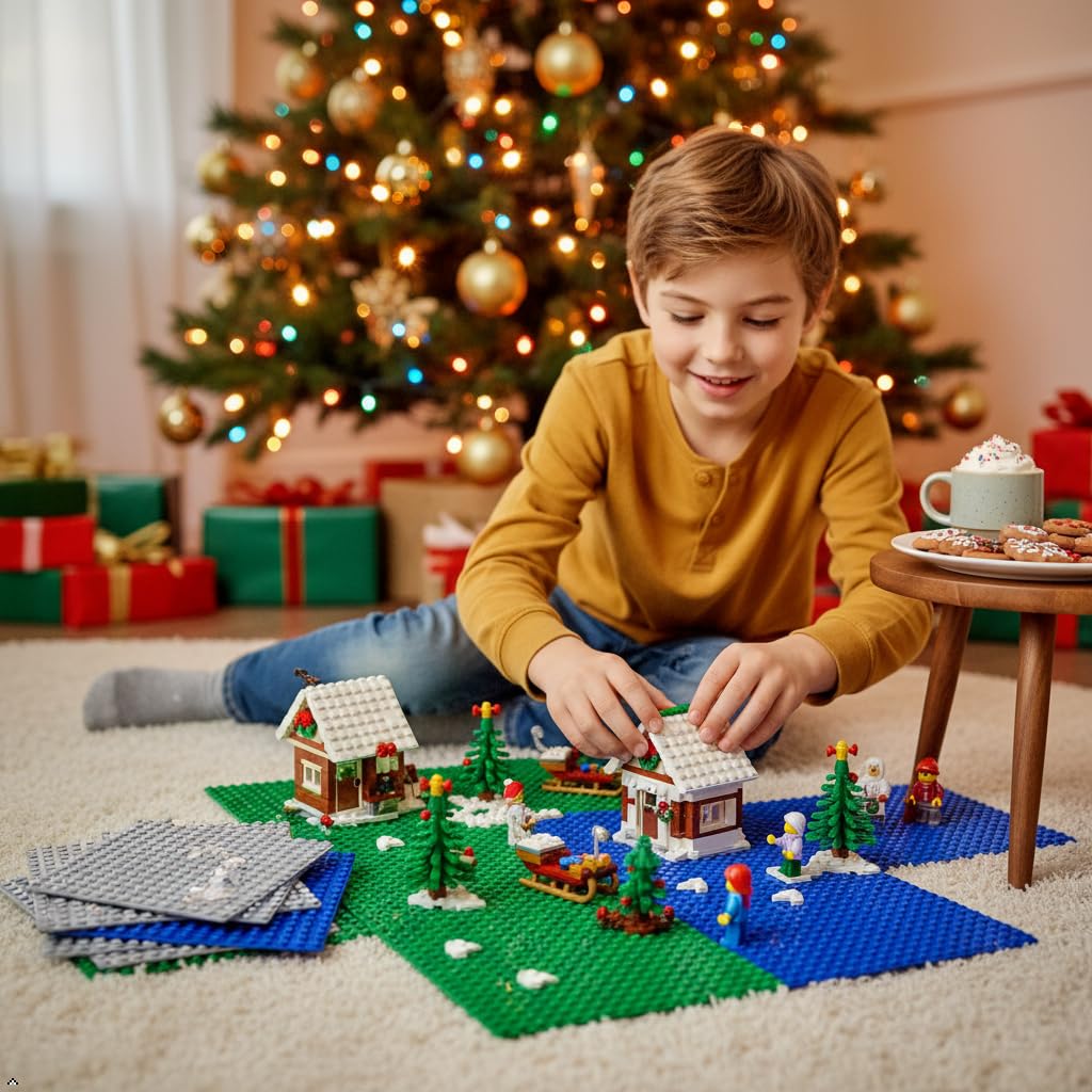 Brick Loot baseplates feature durable ABS construction for busy play sessions
