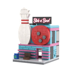 Brick Loot Blok’n Bowl storefront adds arcade energy to city dioramas.