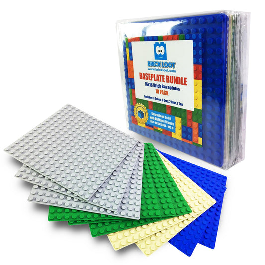 Brick Loot classic green baseplates for grassy landscapes and open-ended play