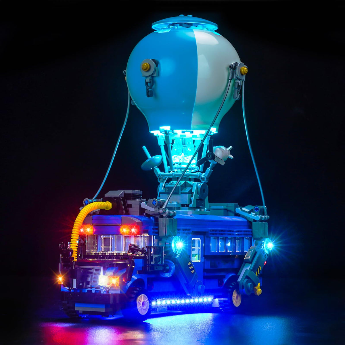 BrickBling Battle Bus LED light kit components ready to install for enhanced Lego display.