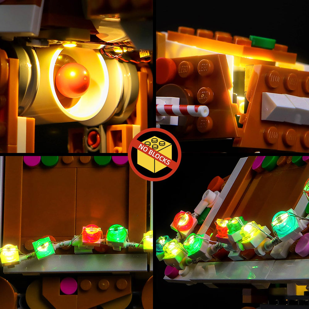 BrickBling lights add Christmas charm to your LEGO Gingerbread display.