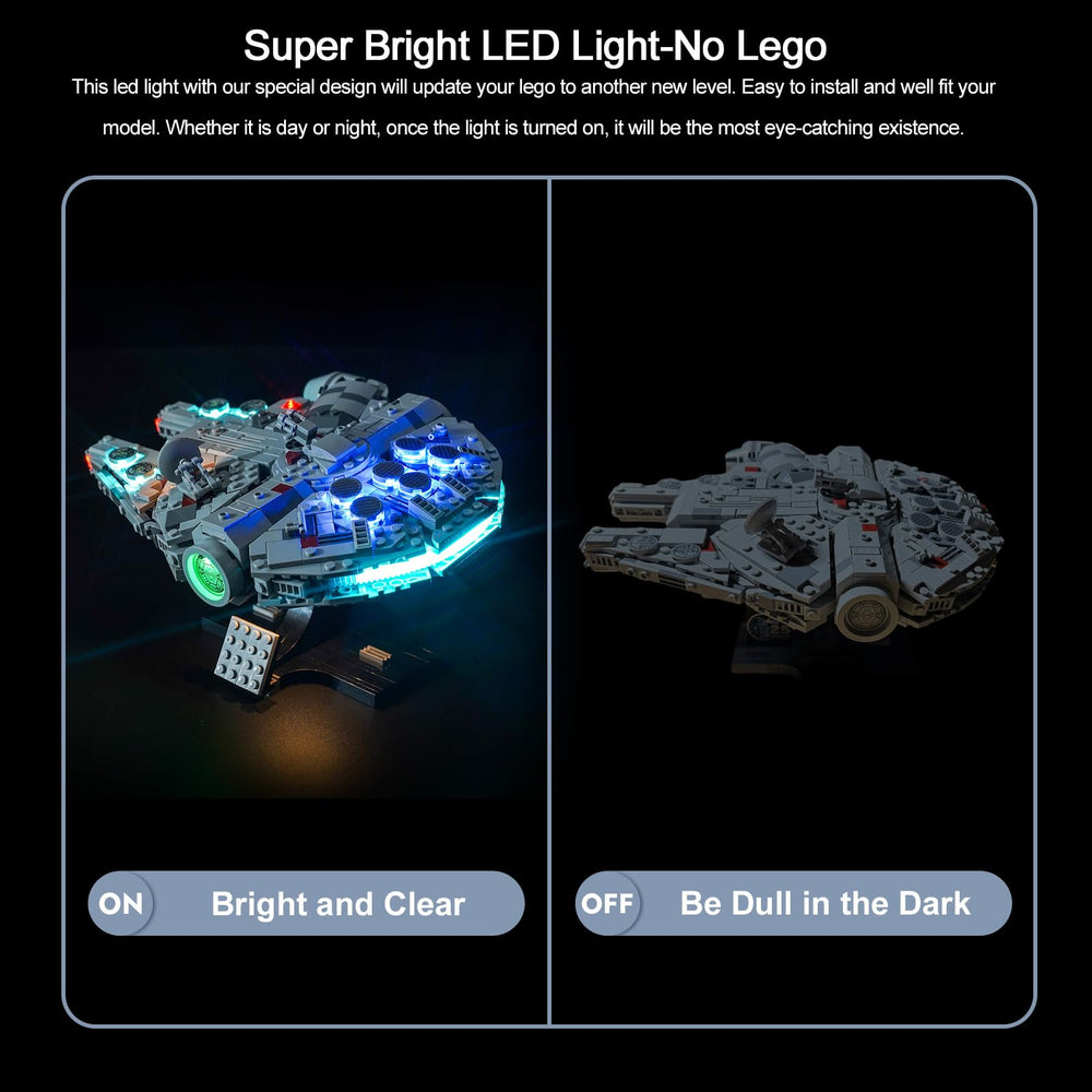 BrickBling light set compatible with Lego 75375 enables museum-style display.