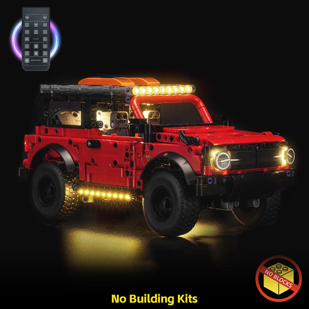 BrickBling LED Bronco wiring concealment keeps cables hidden for a clean display.