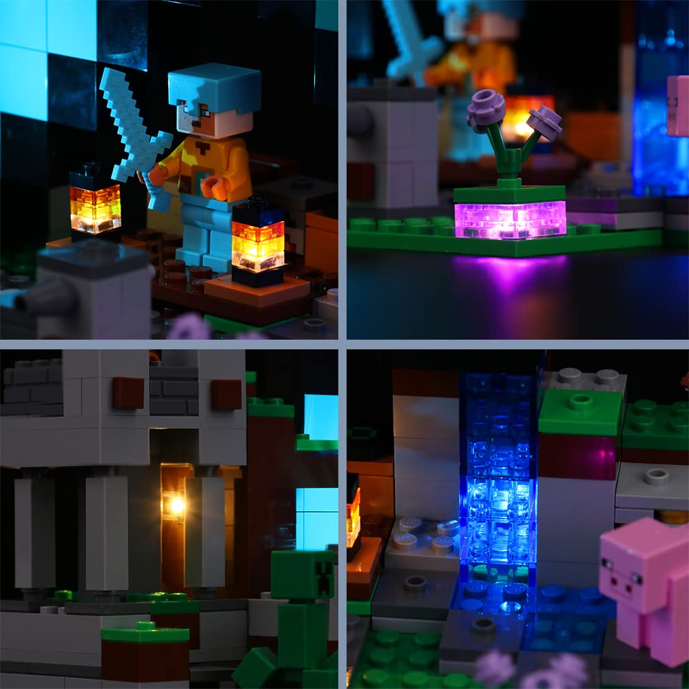 BrickBling LED light operates at 5V low voltage for safety.