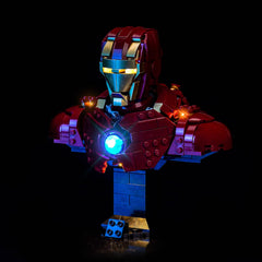 A BrickBling-installed display with the MK4 Bust reveals enhanced lighting on display