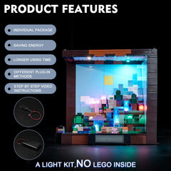 BrickBling lit display turns static models into eye-catching decor.