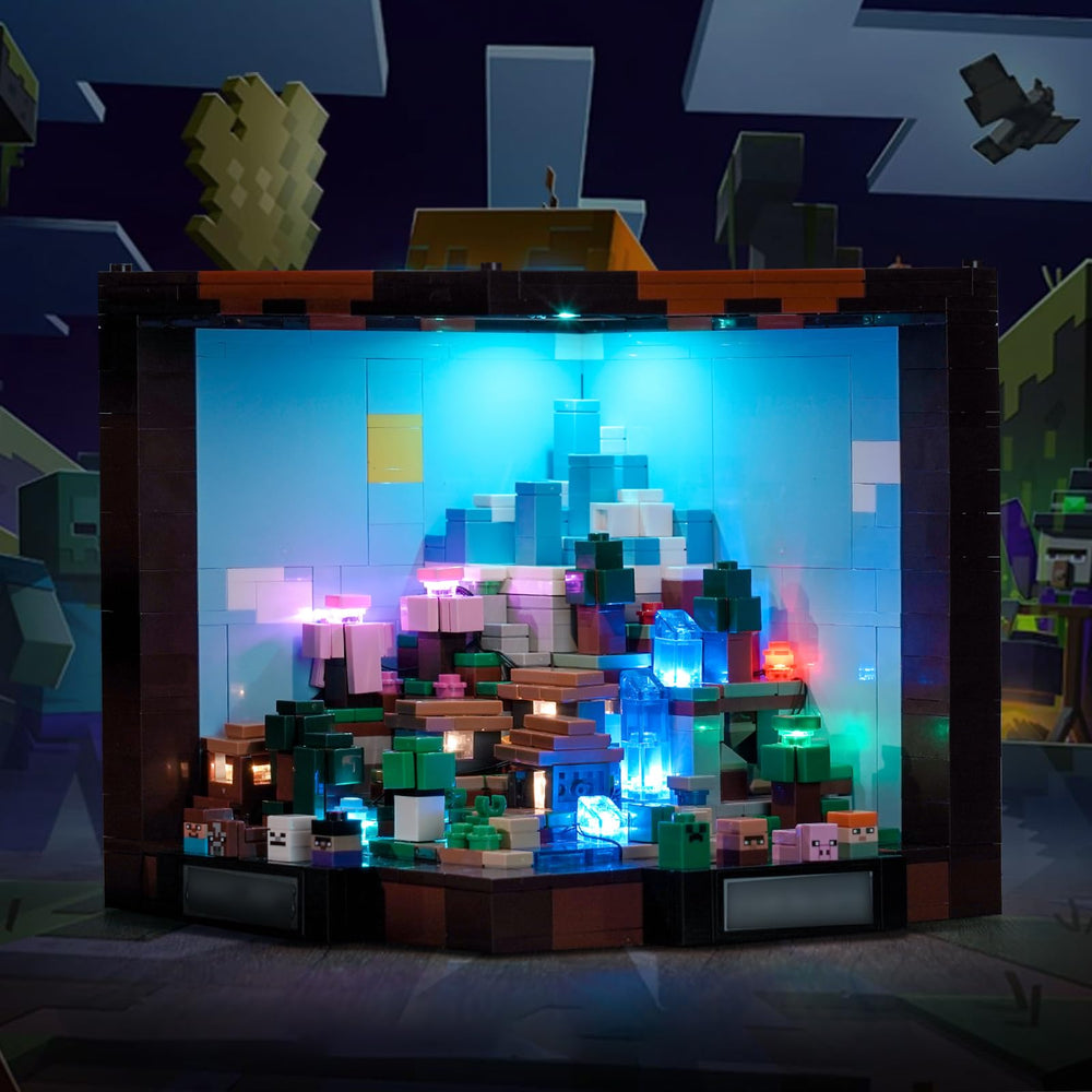 BrickBling kit complements home or office decor with soft glow.