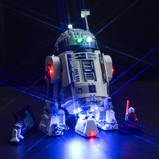 BrickBling LED light for R2-D2 body enhances model details in low light
