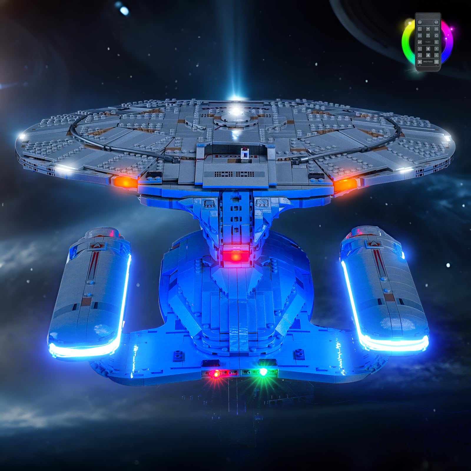 BrickBling starship display gains subtle LED illumination