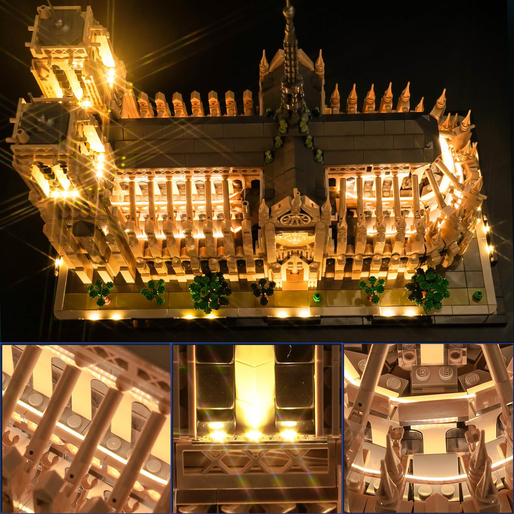BrickBling LED lighting accent brings dramatic illumination to LEGO Architecture Notre-Dame display