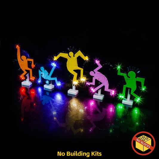 BrickBling LED lights installation on dancing figures with clear online instructions.