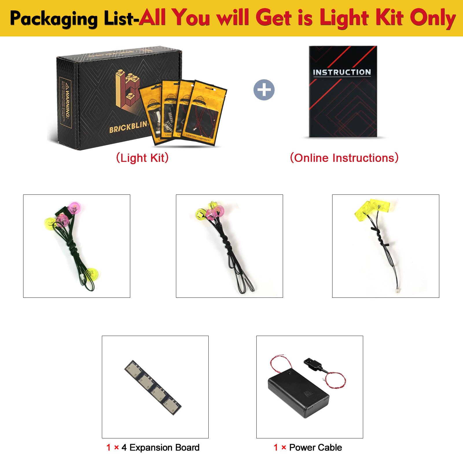 BrickBling LED kit emits a soft glow on the top of the Supply Llama model.