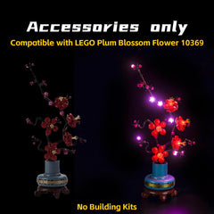 BrickBling Lego Icons plum blossom illumination showcases your model.