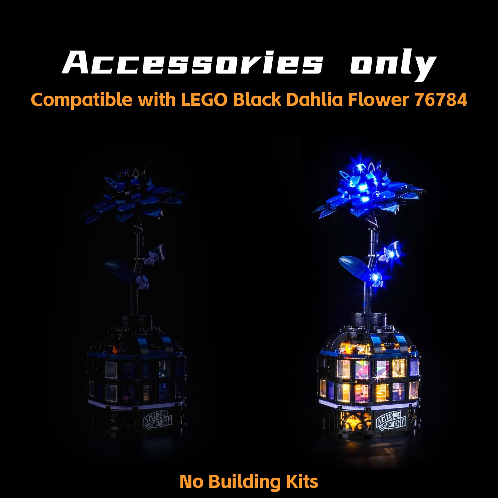 BrickBling lighting kit with slim wires fits inside bricks for seamless integration.