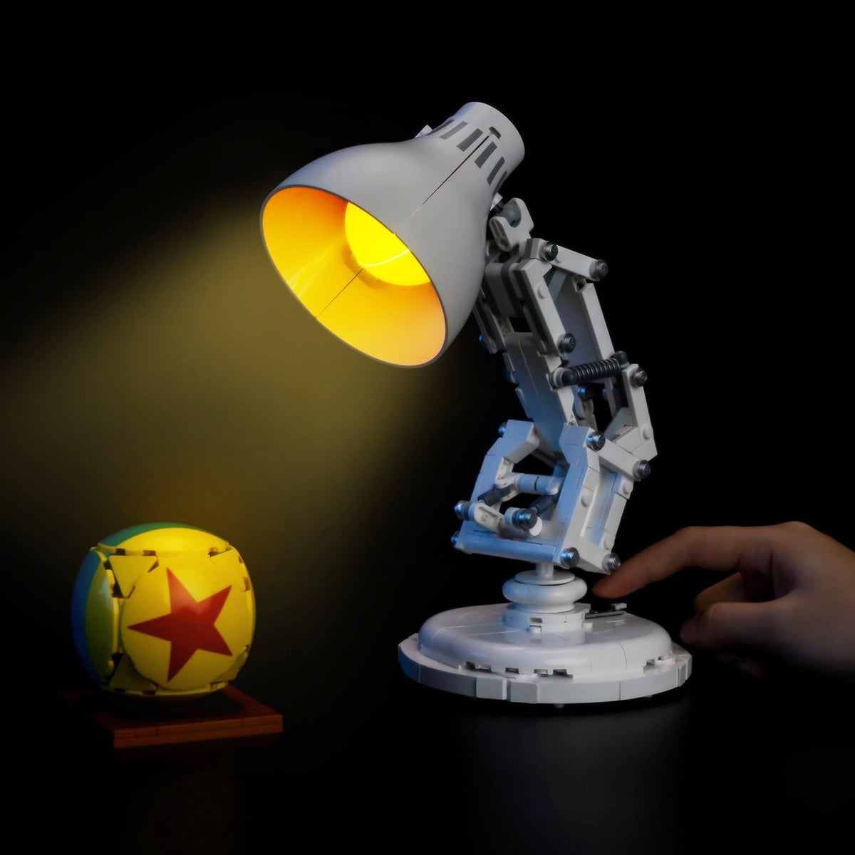 BrickBling Luxo Jr. light kit back button for easy on/off control
