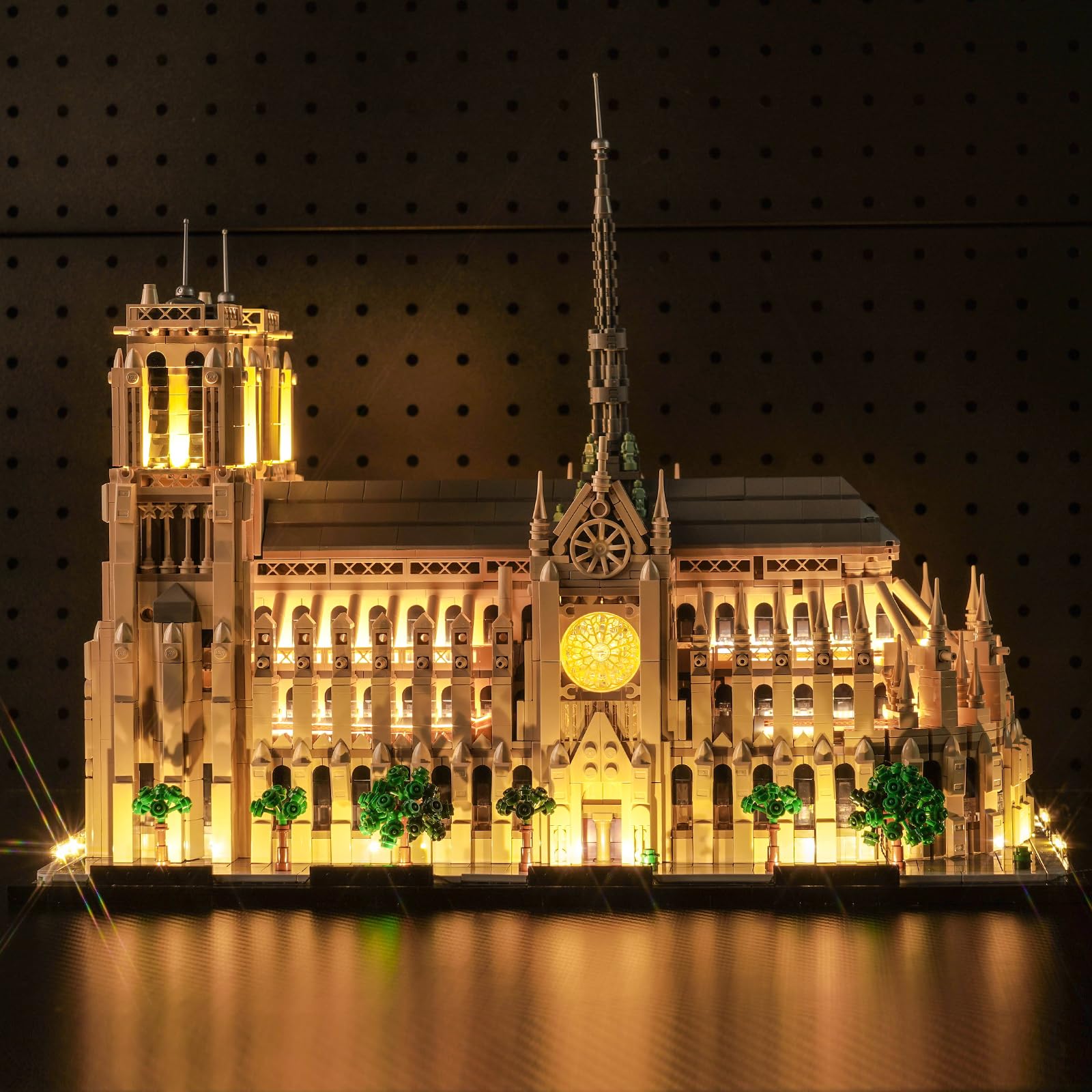 BrickBling step-by-step LED lighting kit provides easy installation for your Notre-Dame 21061