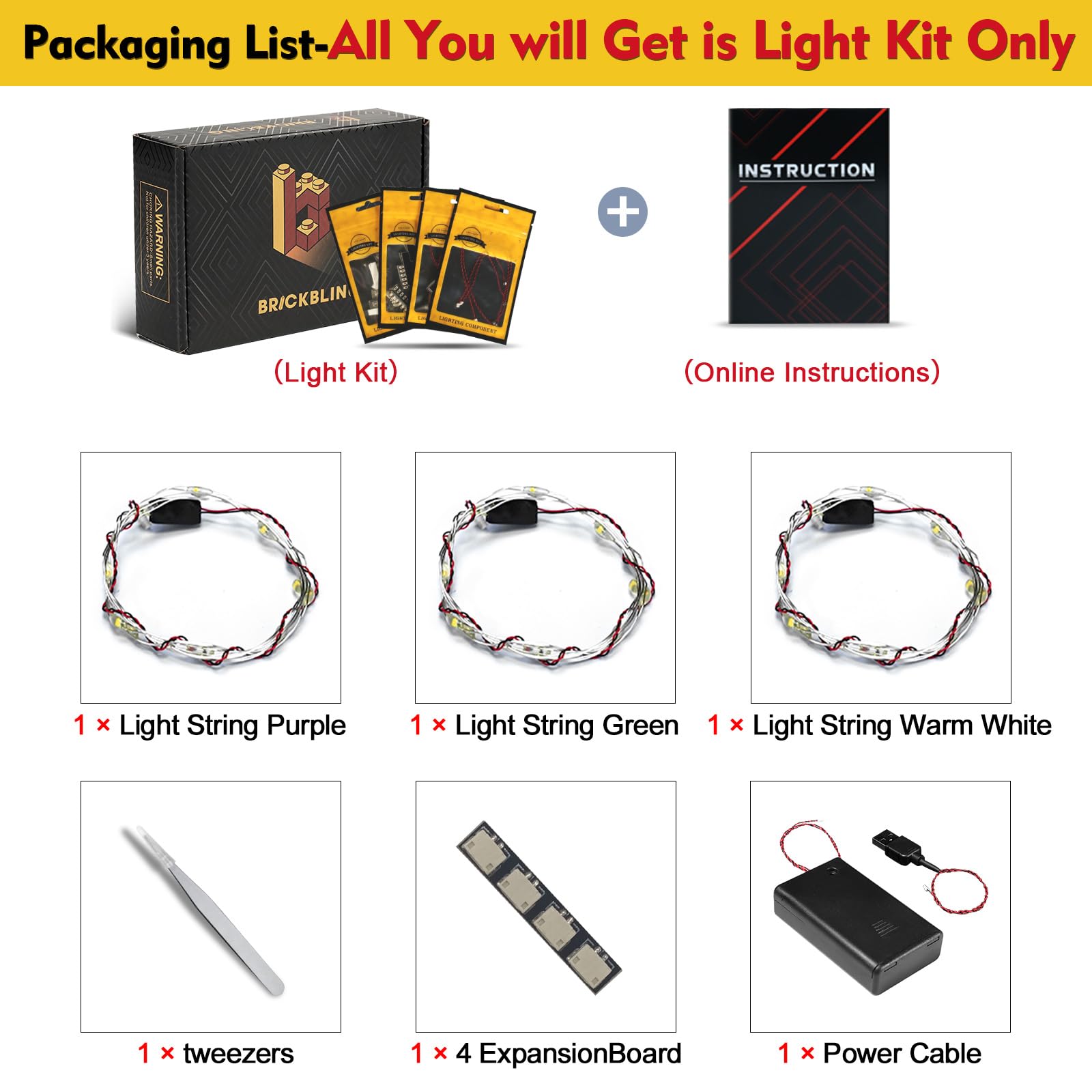 BrickBling USB-powered lighting for Bonsai Trees with flexible power