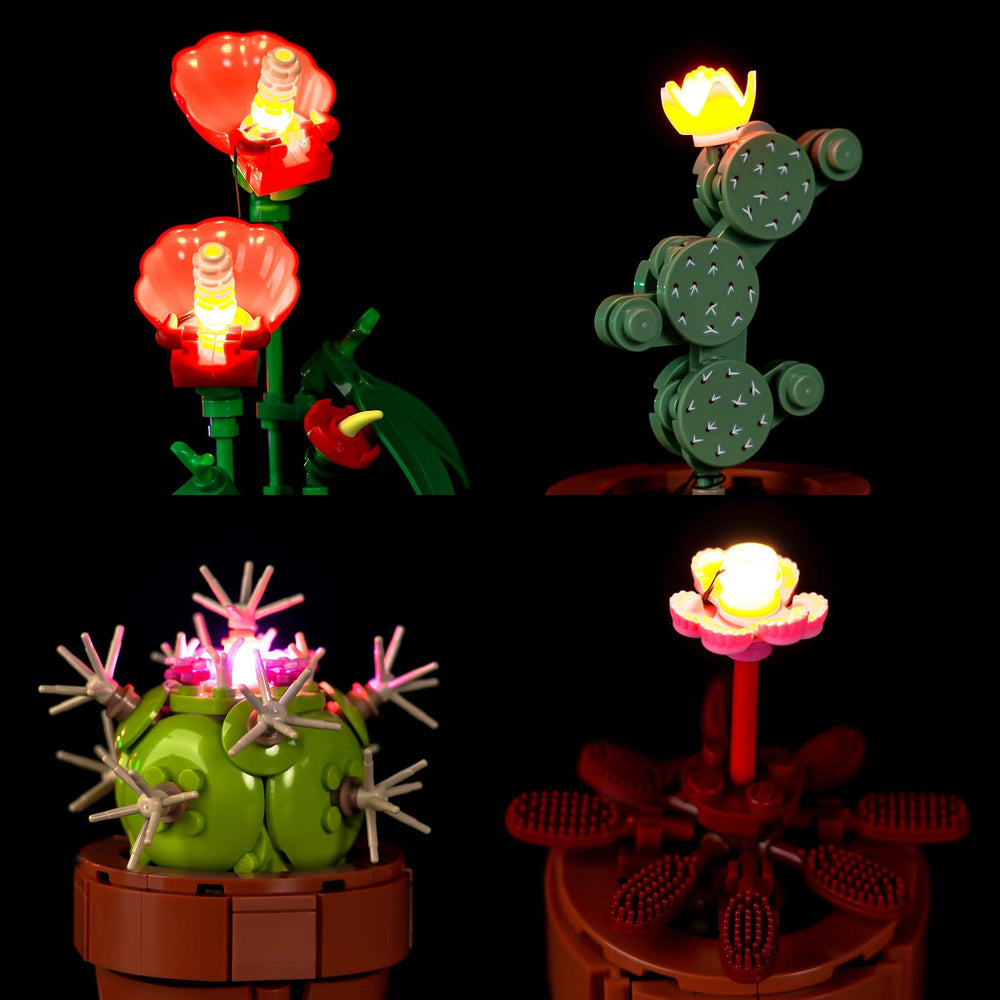 BrickBling USB-powered light source powers your Tiny Plants display anywhere.