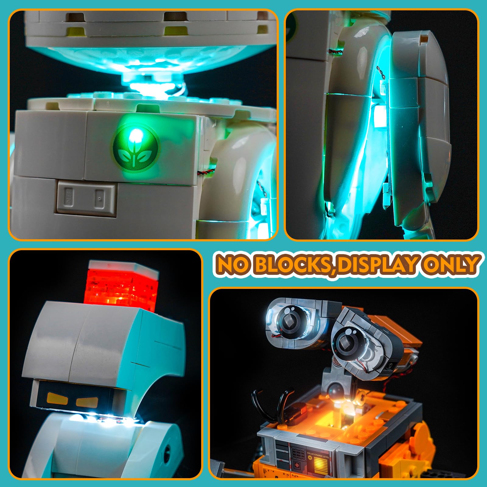 BrickBling wall-e-eve power supply setup provides safe, steady LEDs for lasting display.