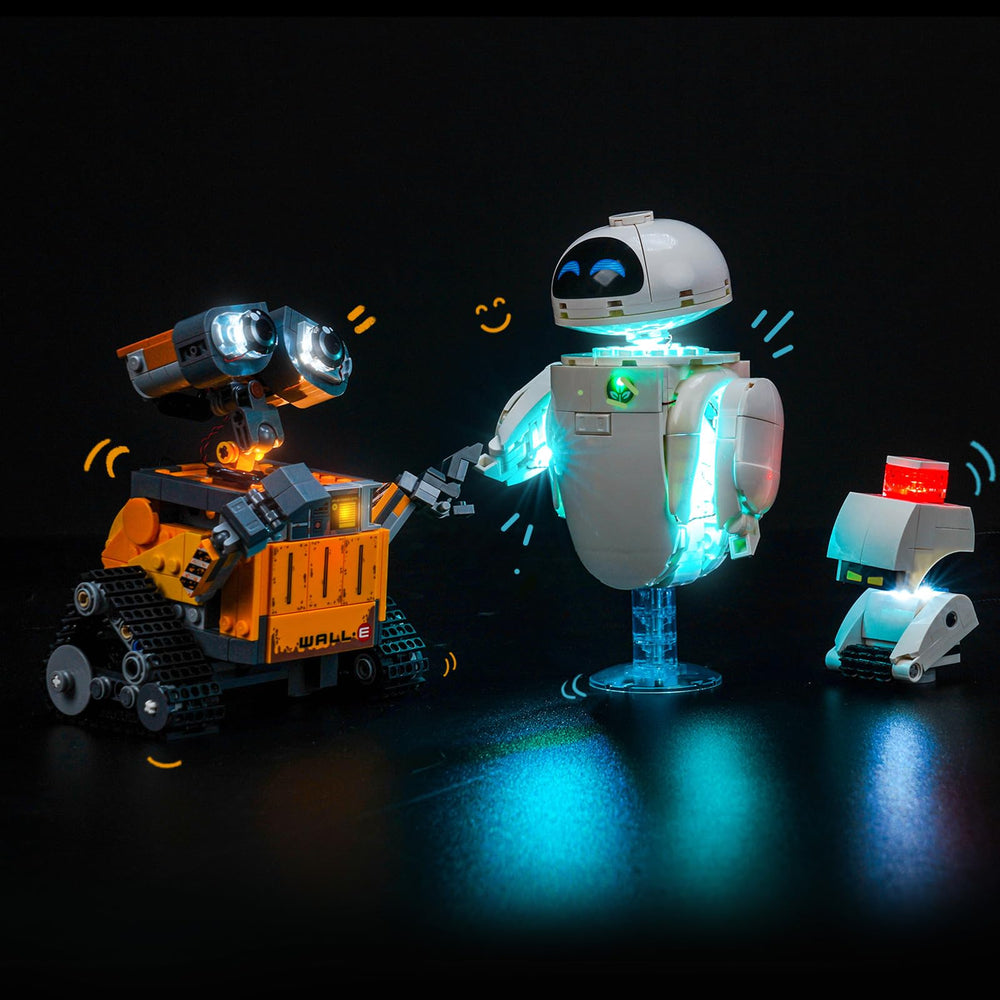 BrickBling wall-e-eve display radiates a gentle glow for richer dioramas.