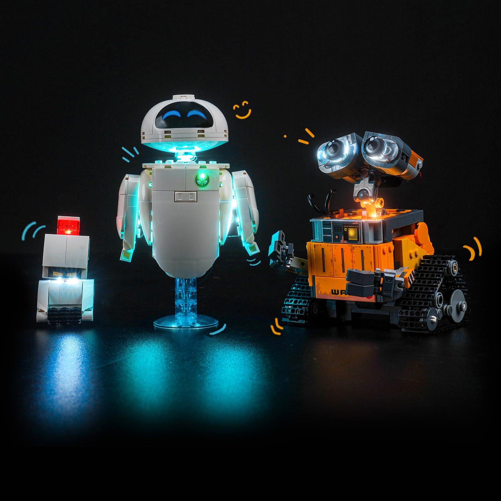 BrickBling wall-e-eve unboxing reveals kit contents and setup potential.