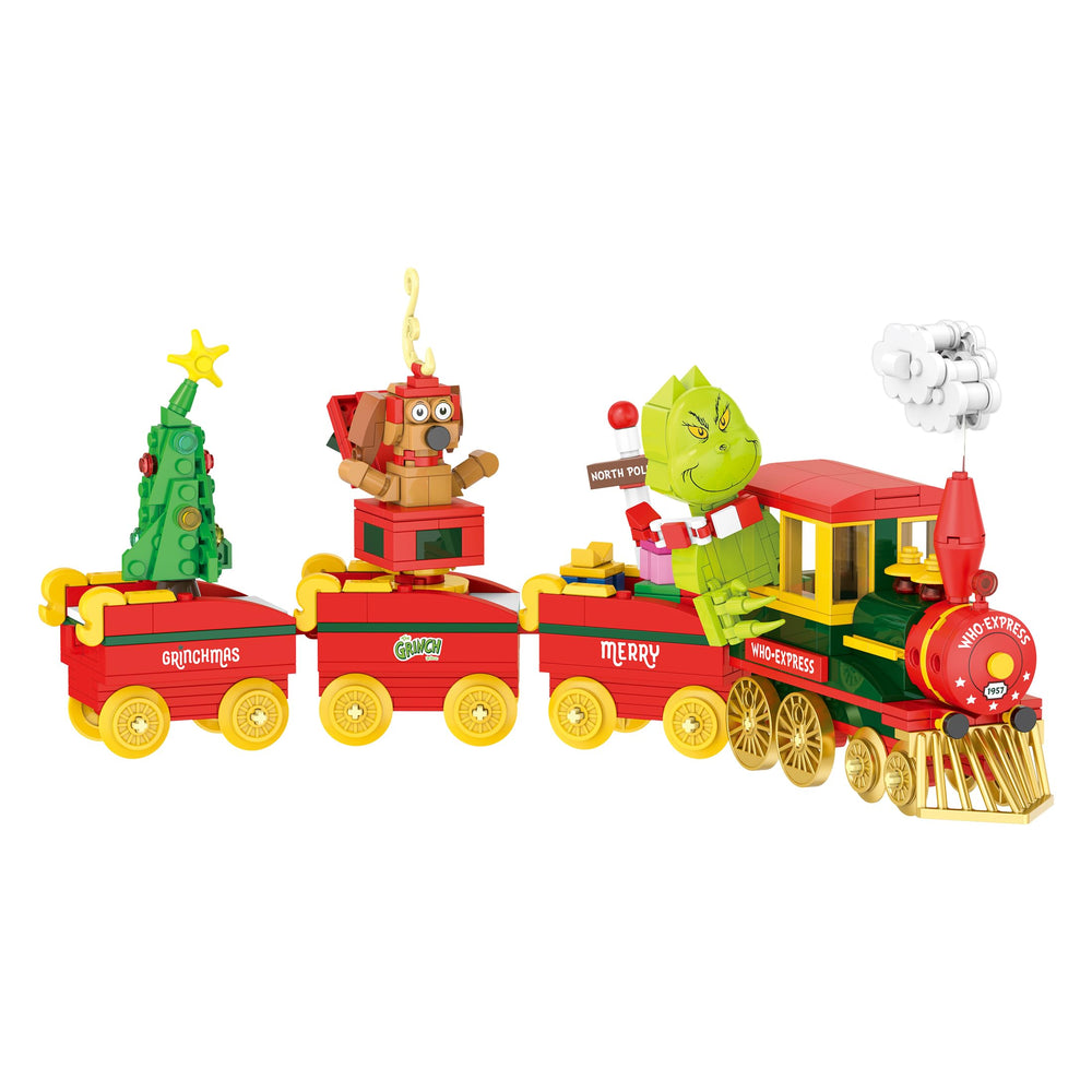 Brickcraft festive tree with presents for charming holiday décor and family gathering centerpiece.