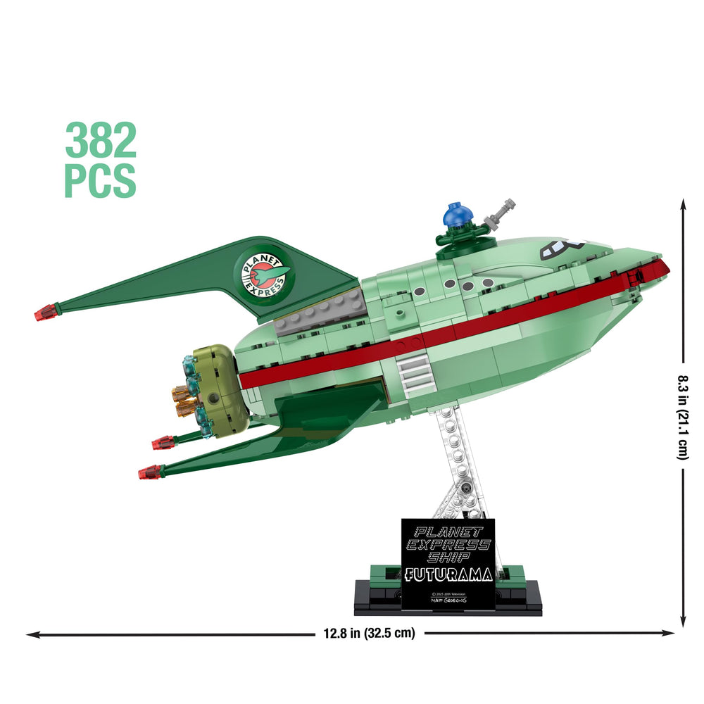 Brickcraft Futurama Planet Express Ship cockpit detail for authentic display.