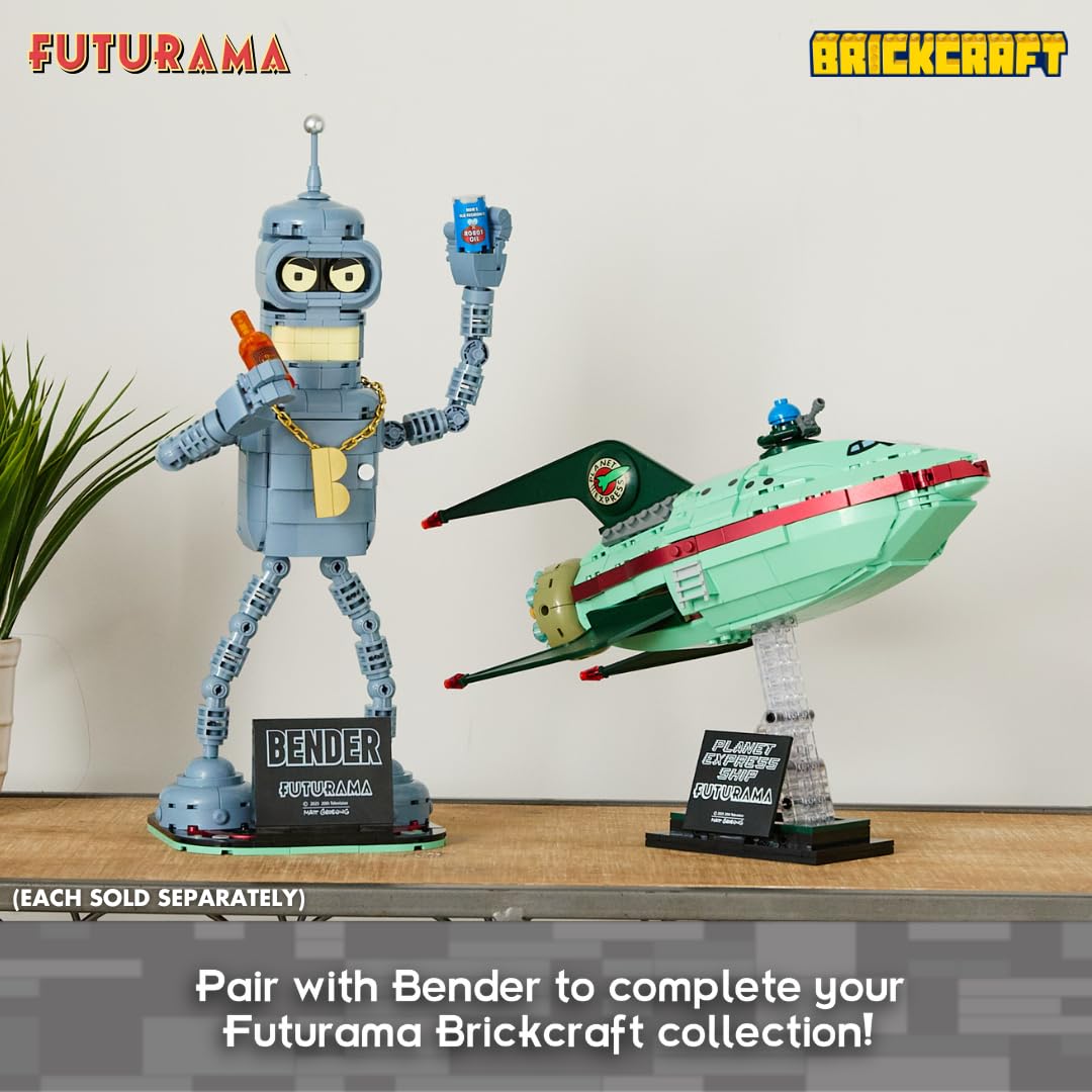 Brickcraft Futurama Planet Express Ship hands-on build for enthusiasts.