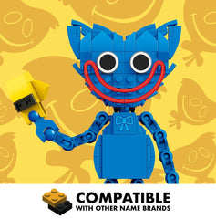 Brickcraft Huggy Wuggy posable limbs enable dynamic poses.