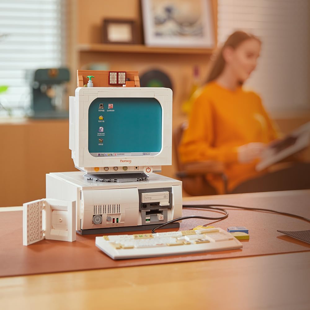 BRICKKK display-ready retro desktop shown as a stylish home or office piece.