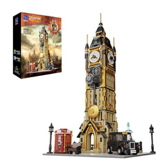 BRICKKK Pantasy Big Ben tower close-up reveals gears and glass details for realistic display