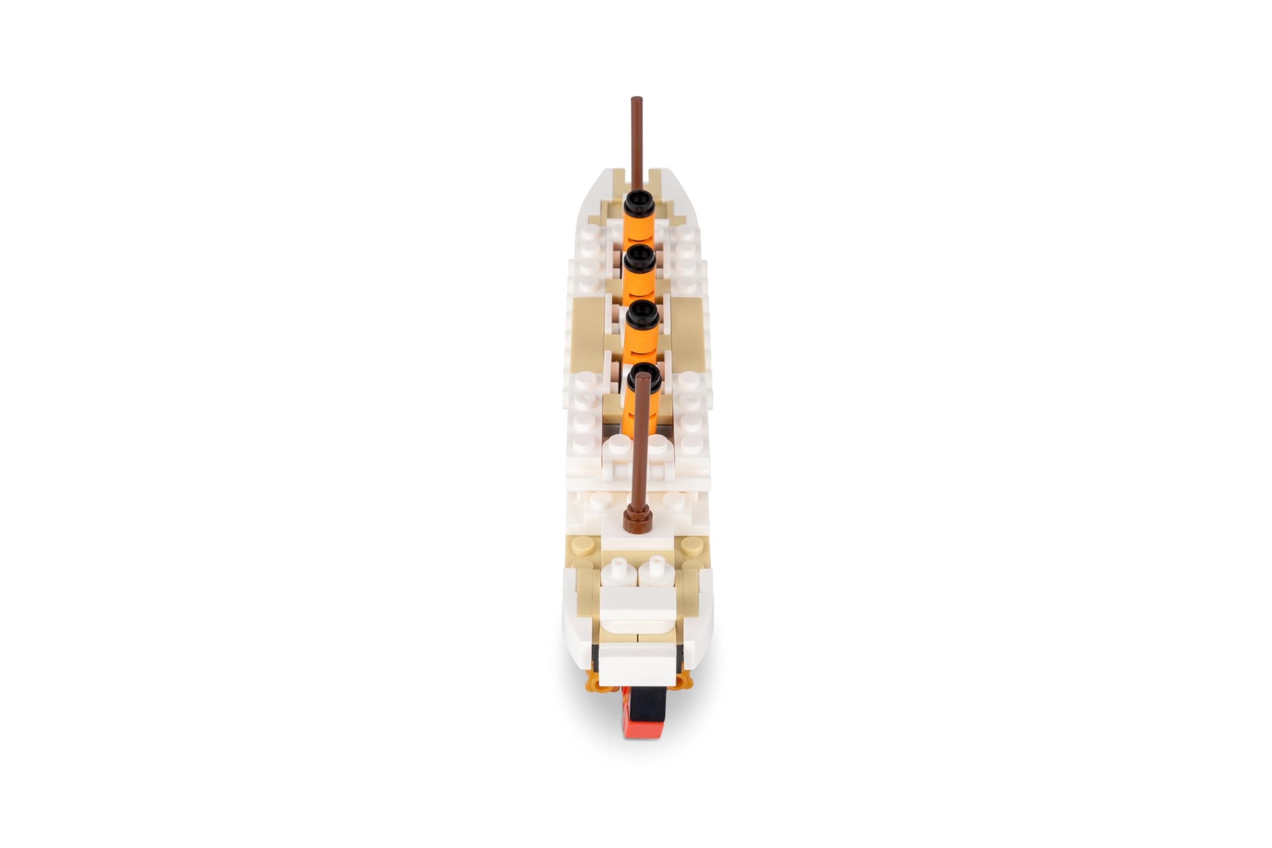 Bridge deck detail on the Brick Loot Titanic model highlighting iconic features.