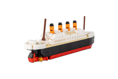 Lifeboats detail on Brick Loot Titanic model adding authentic nautical charm.