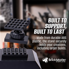 Brickmaster Displays quick, tool-free assembly for fast tabletop setup.