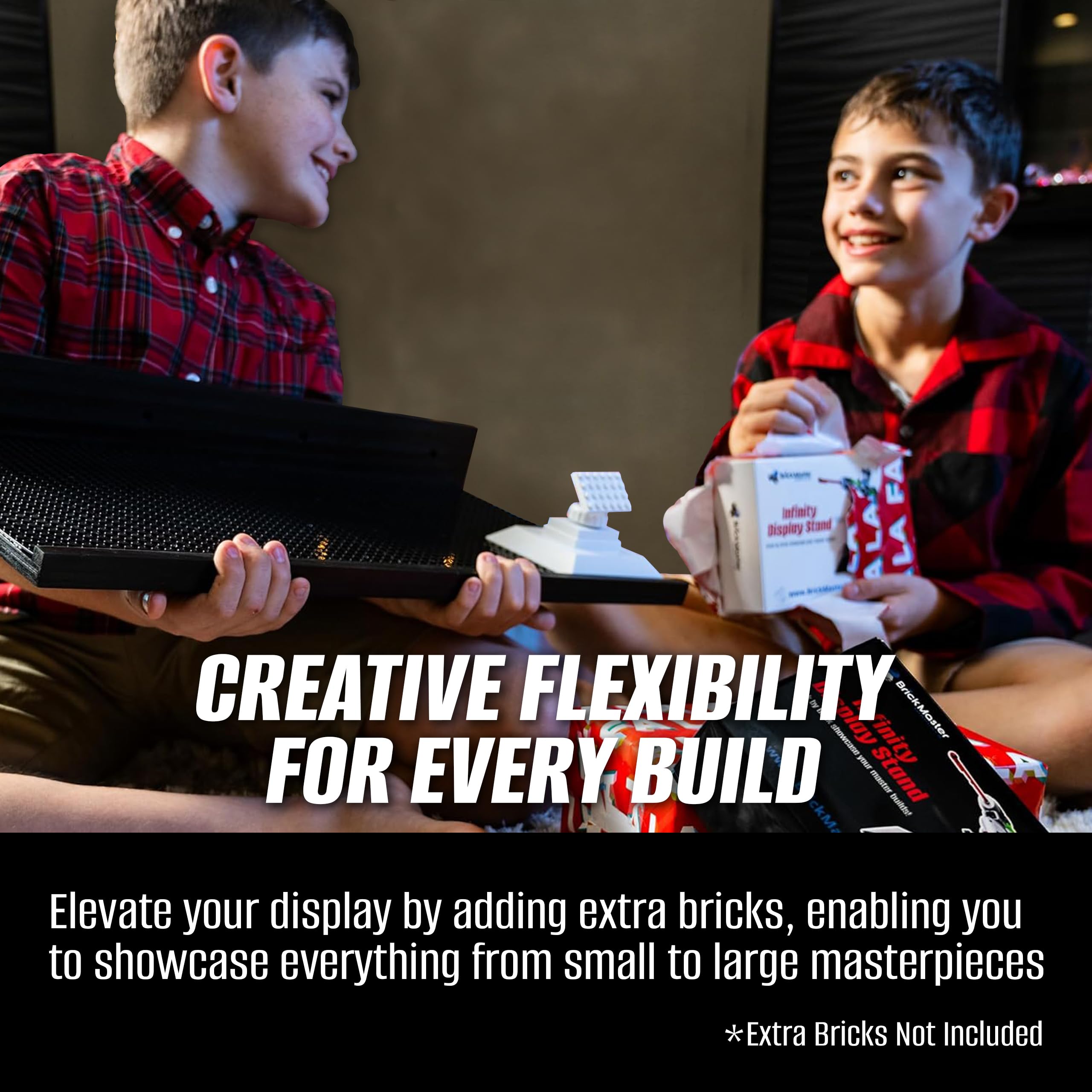 Brickmaster Displays durable ABS and plywood construction supports intricate builds
