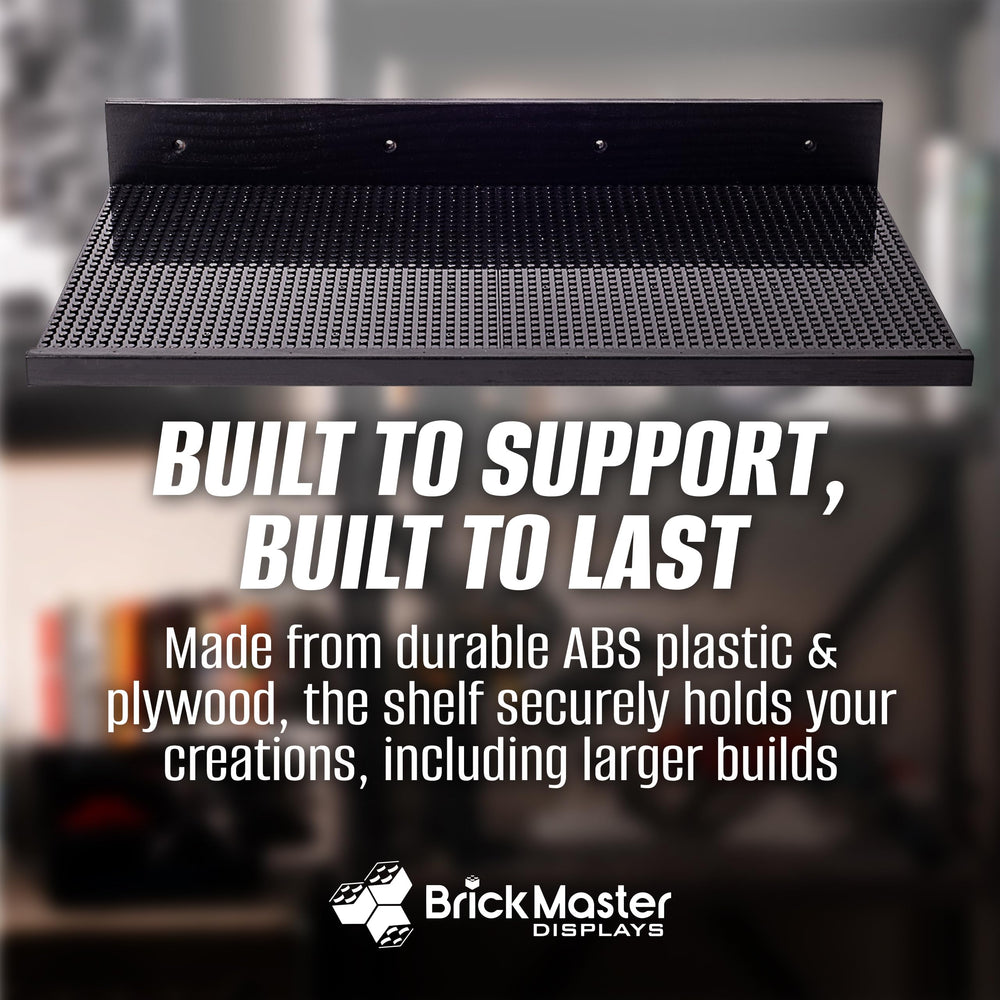 Brickmaster Displays black modern finish blends with any room style