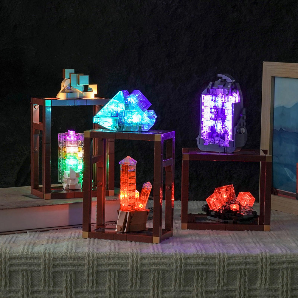Brickshining creative display light for Mineral Collection enhances collector's display