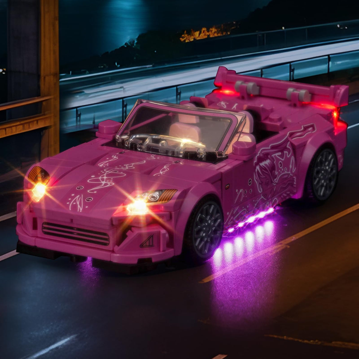 BrickShining LED kit for LEGO 77241 Honda S2000 front-lit to enhance display