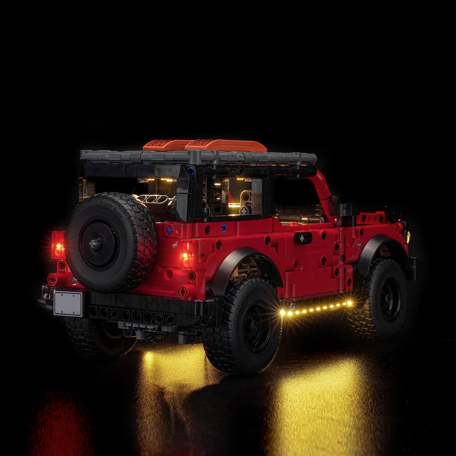 Brickshining LED lighting power options, battery or USB compatibility showcased.