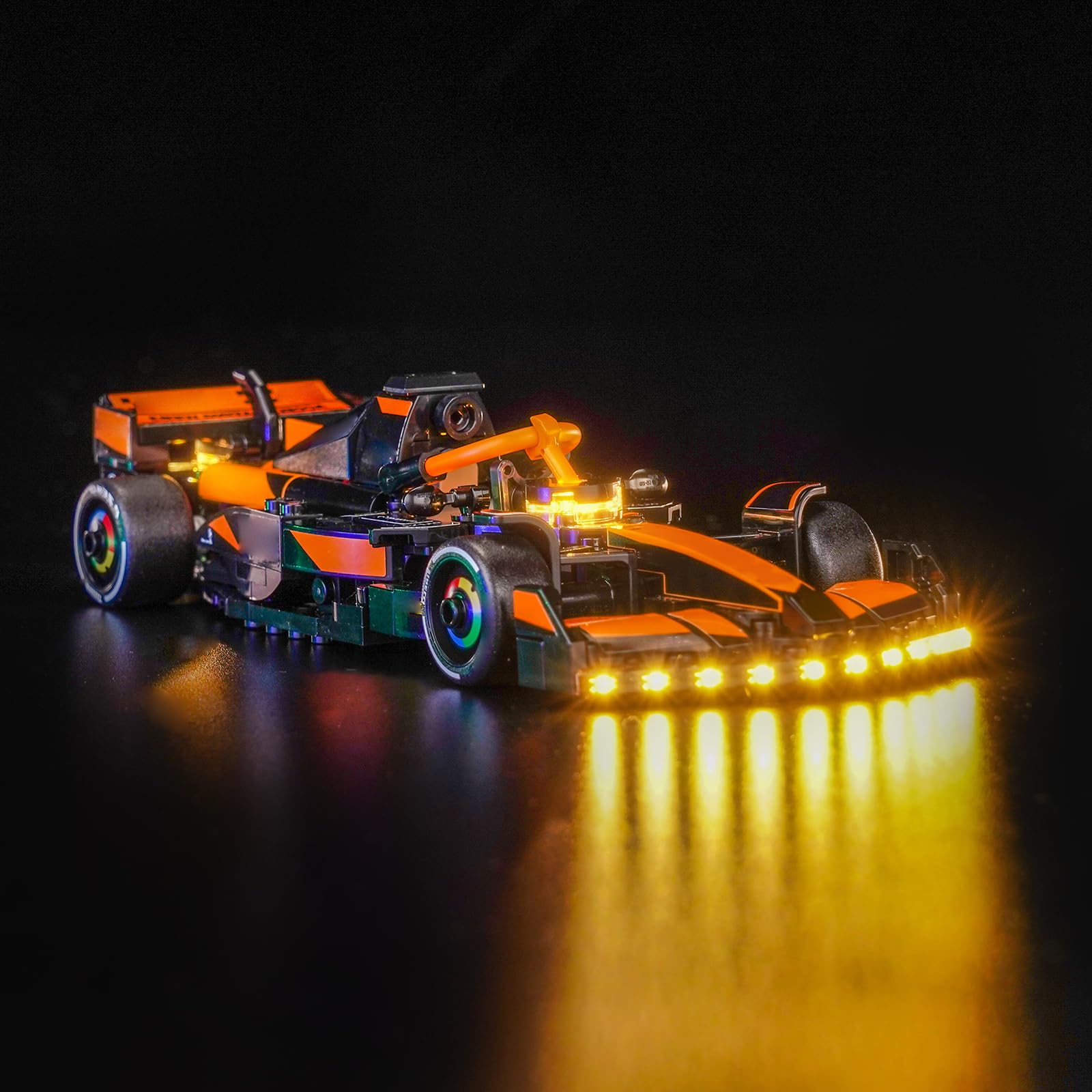 Brickshining MCL38 light kit powered by batteries for cordless use.