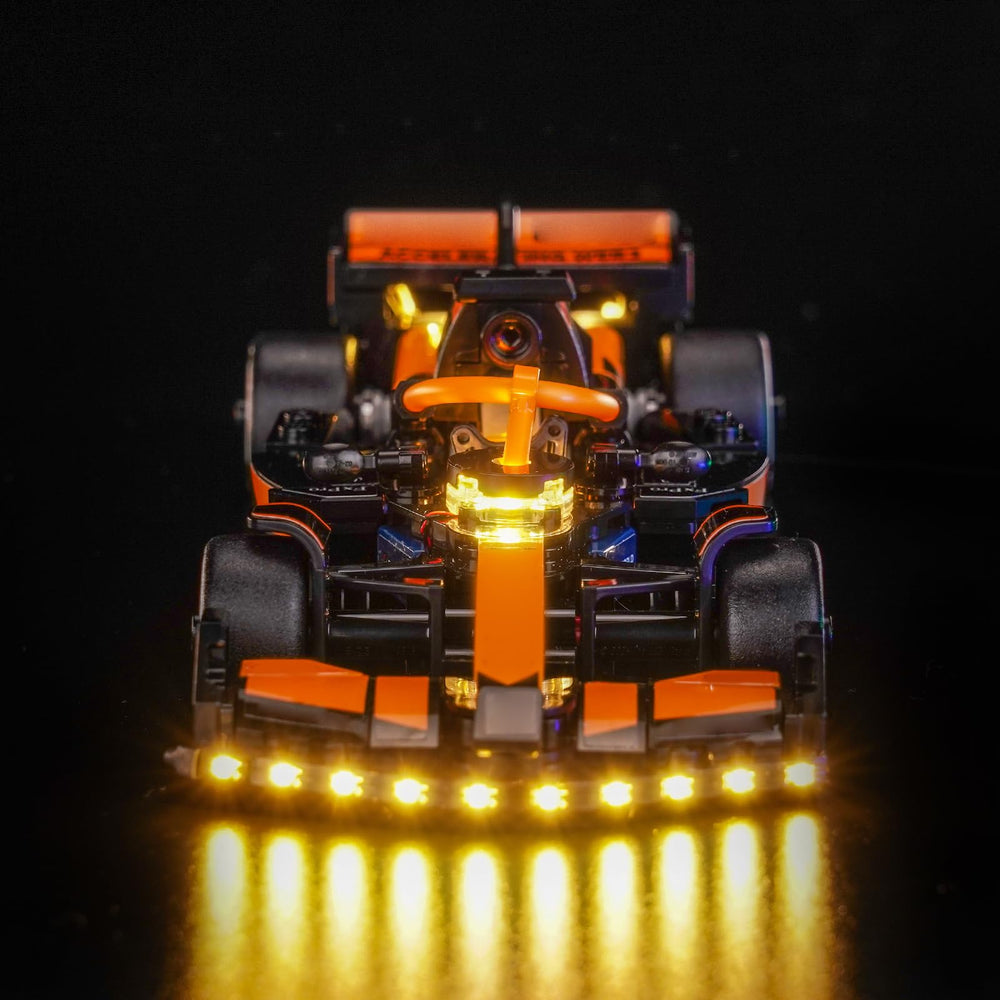 Brickshining MCL38 light kit components with LEDs and copper wiring.