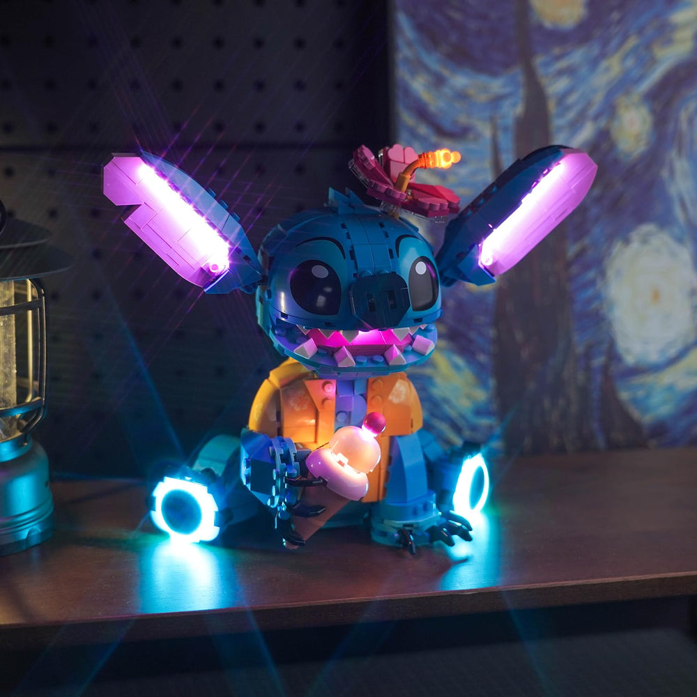 Brickshining Stitch 43249 power options with AAA or USB compatibility