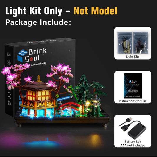 BrickSoul LED glow provides soft illumination that highlights garden details.