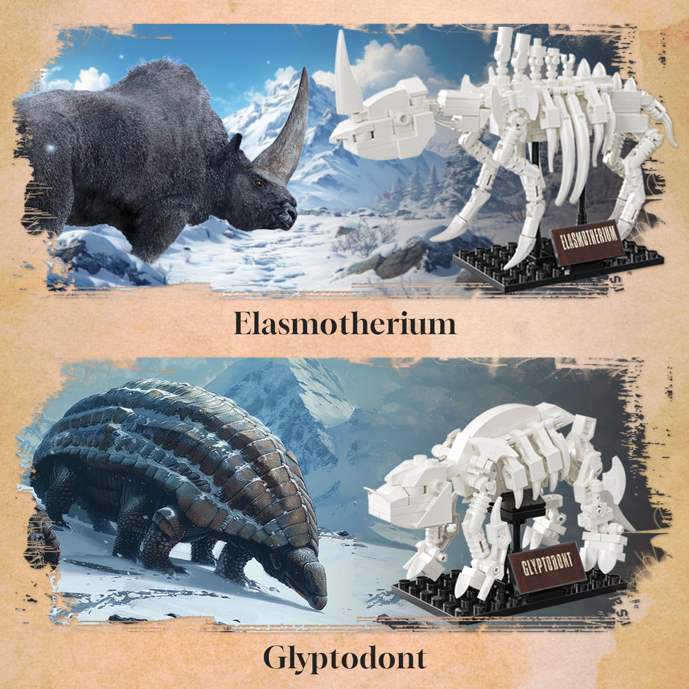 BrickTribe Glyptodon display invites tactile construction and fossil prep practice
