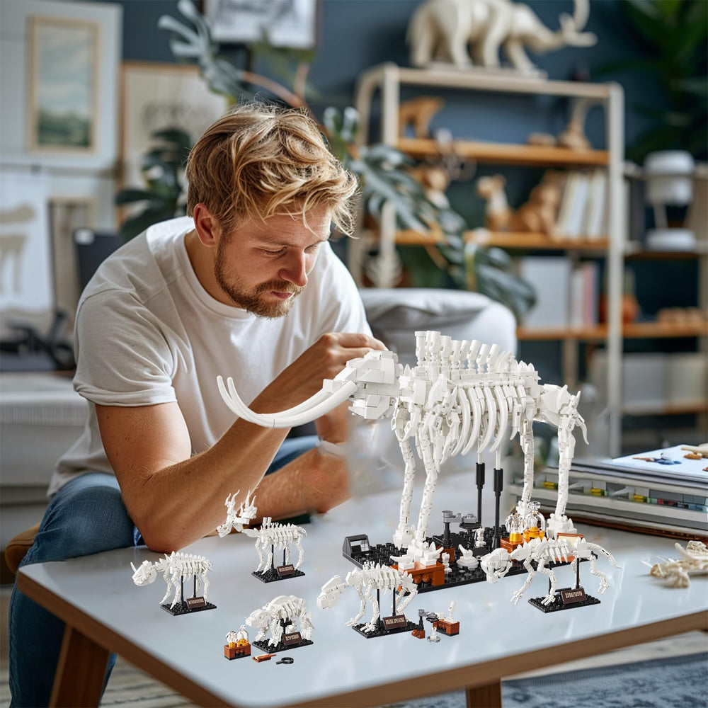 BrickTribe Mammoth skeleton final build sparks wow-worthy museum display