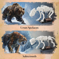 BrickTribe 6 in 1 kit Saber-toothed Cat for dynamic prehistoric scenes