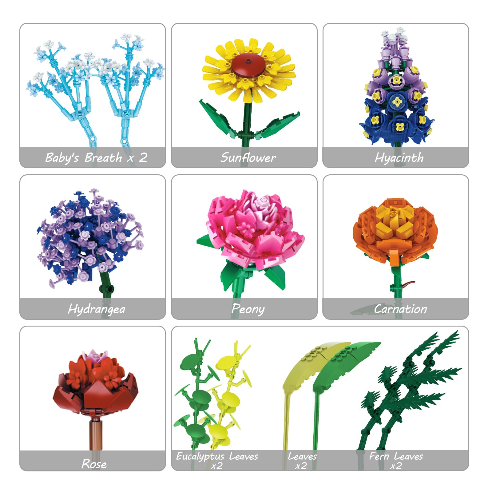 BrickTribe bouquet variety with sunflower encourages creative, maintenance-free room accents