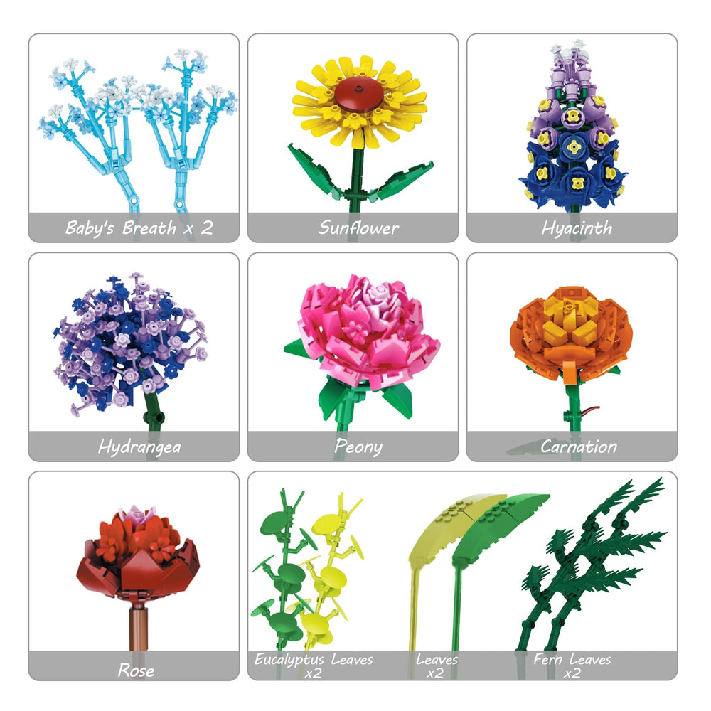 BrickTribe bouquet variety with sunflower encourages creative, maintenance-free room accents